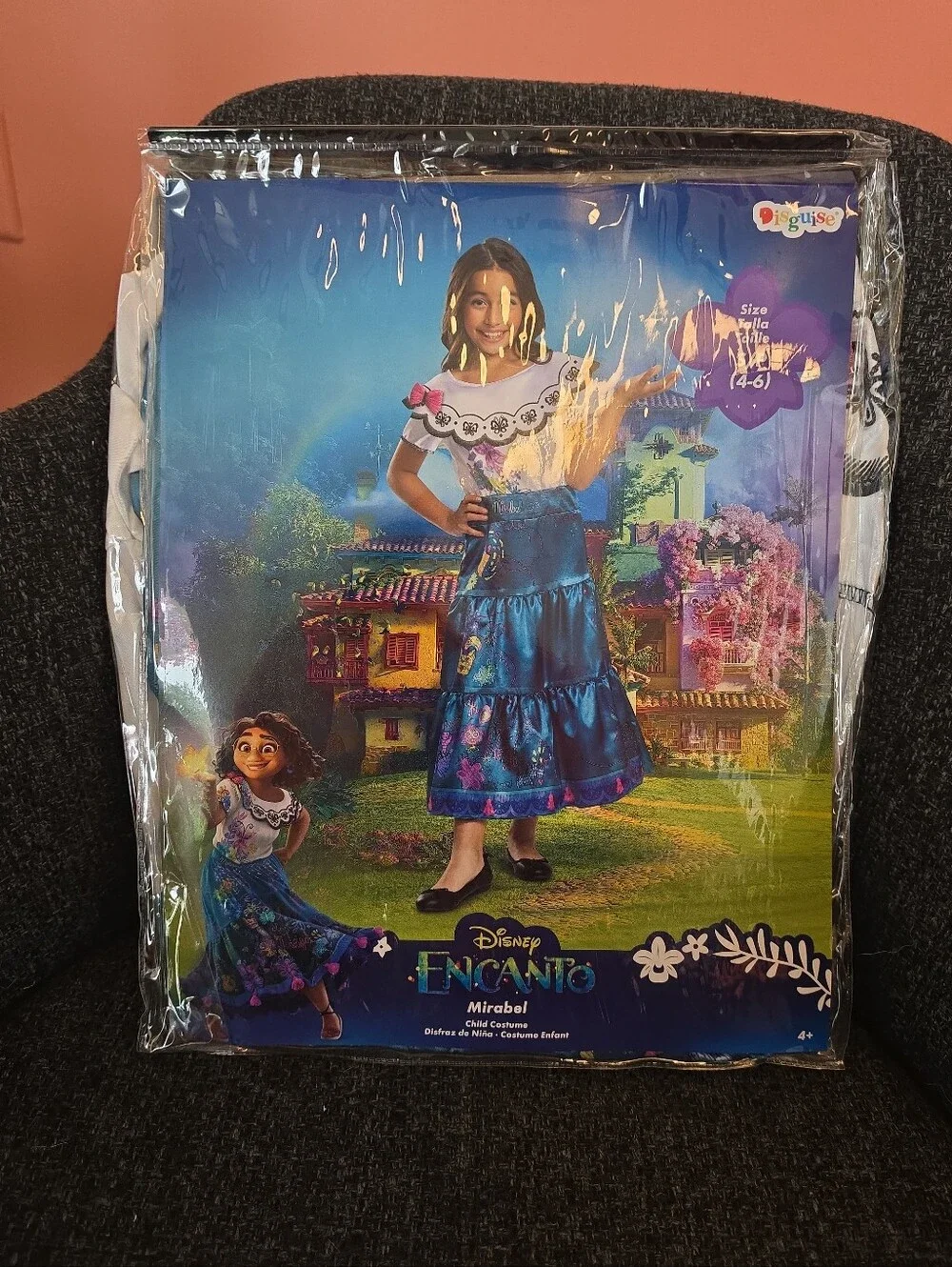 NIP Disguise Girls Size S(4-6) Disney Encanto Mirabel Halloween Costume Dress